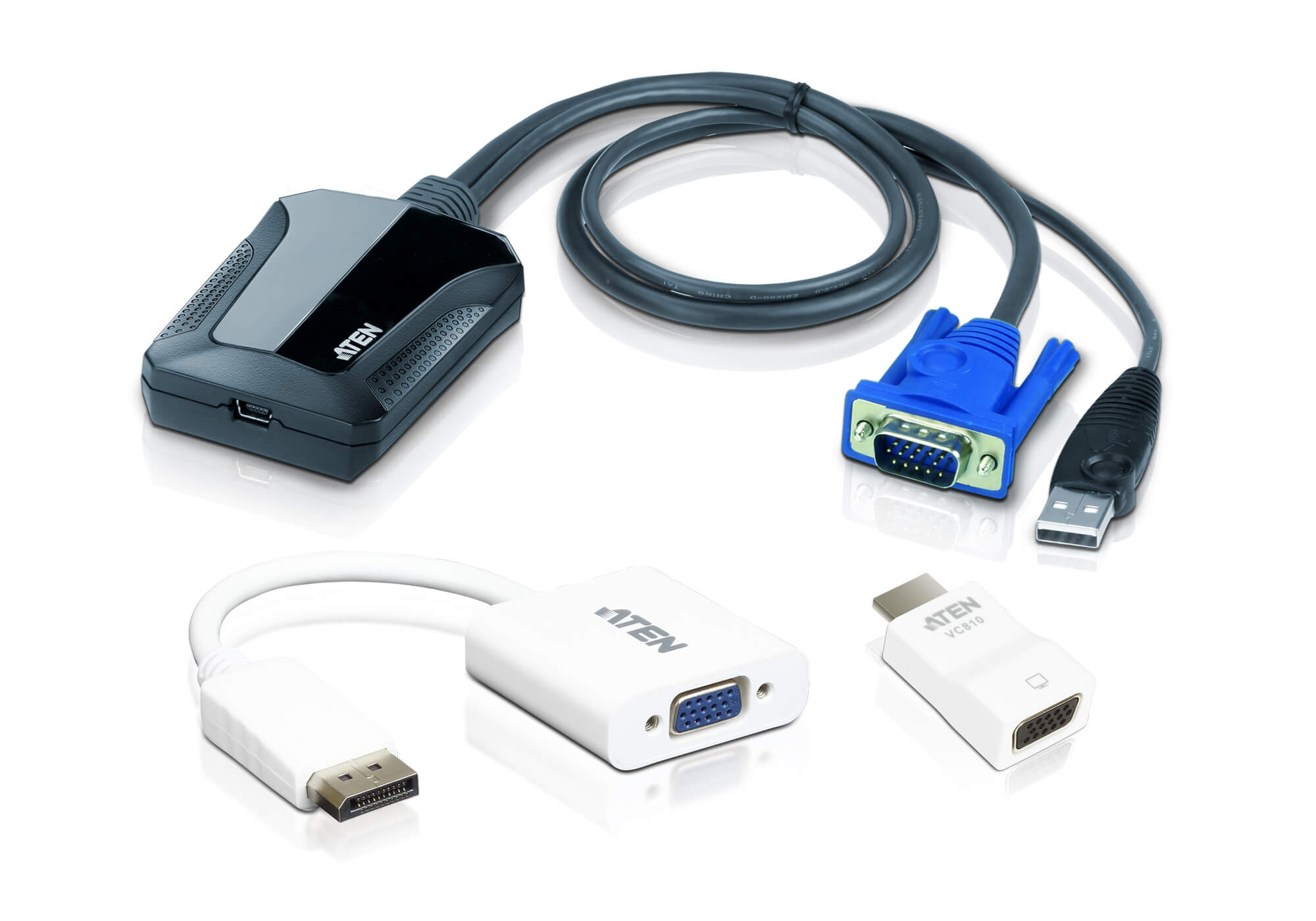 Aten Laptop USB KVM Console Crash Cart Adapter IT Kit Aten Laptop USB KVM Console Crash Cart Adapter IT Kit